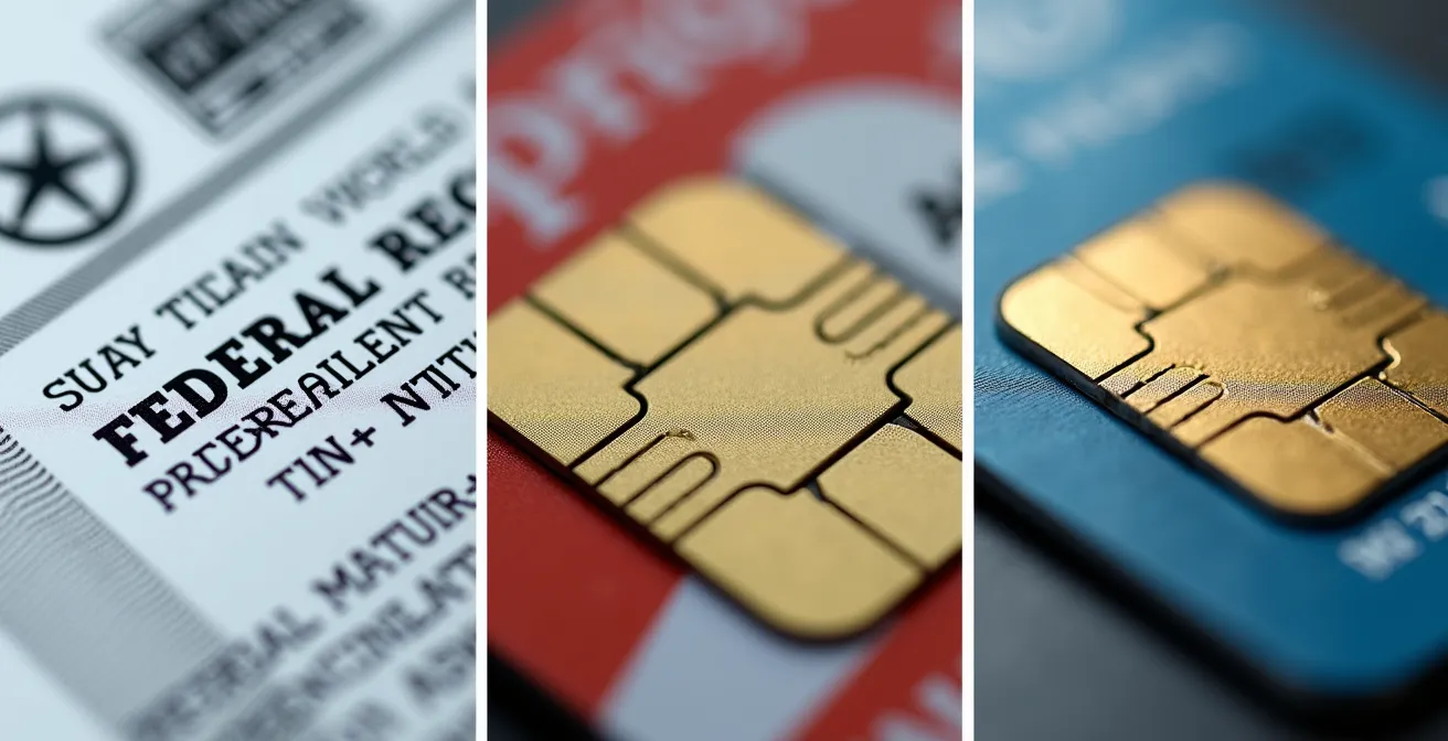 Montage visuel montrant différents aspects de la vie quotidienne régulés par des organismes fédéraux