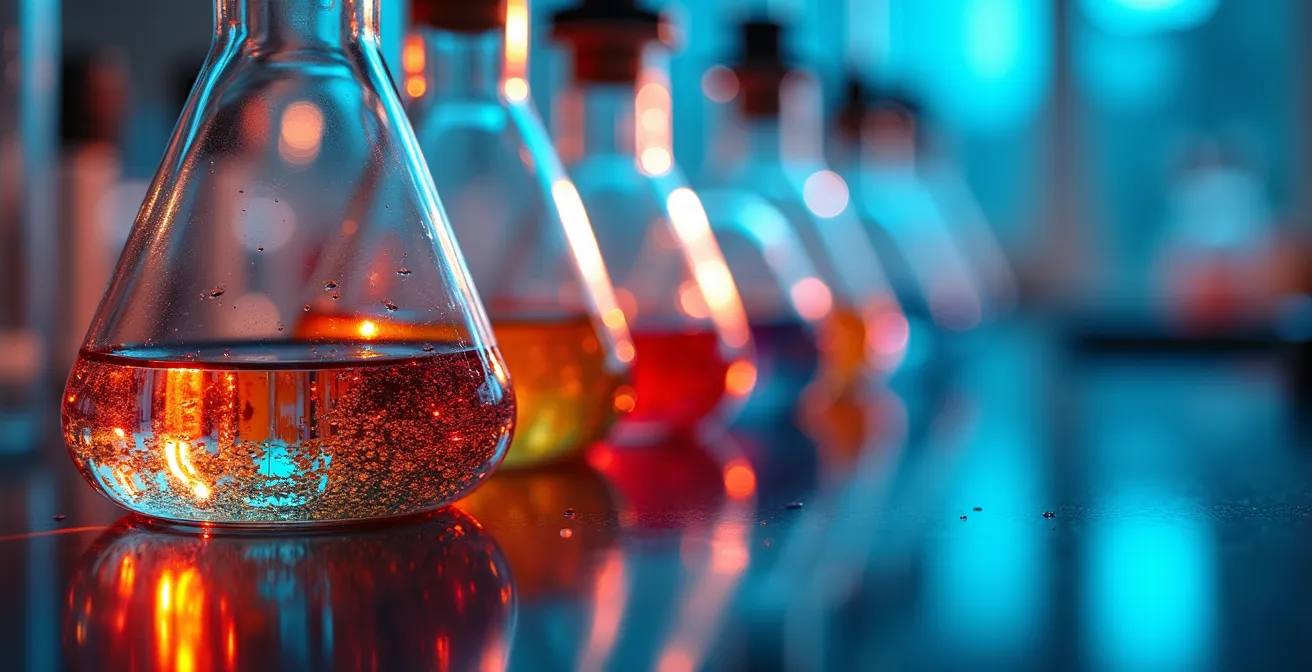 Laboratoire scientifique moderne avec chercheurs analysant des données climatiques sur des écrans d'ordinateur