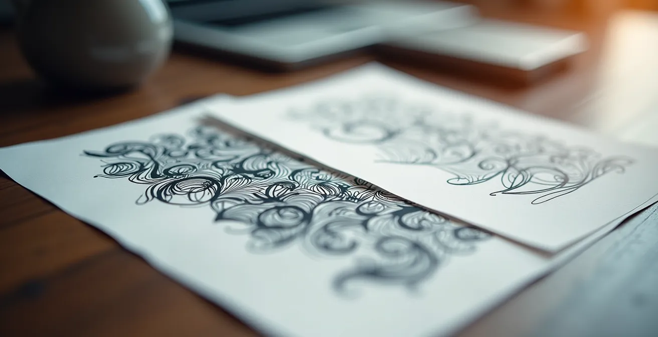 Vue macro d'un document juridique montrant la transformation d'un texte complexe en version simplifiée